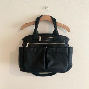 Honest Co Black Leather Diaper Bag